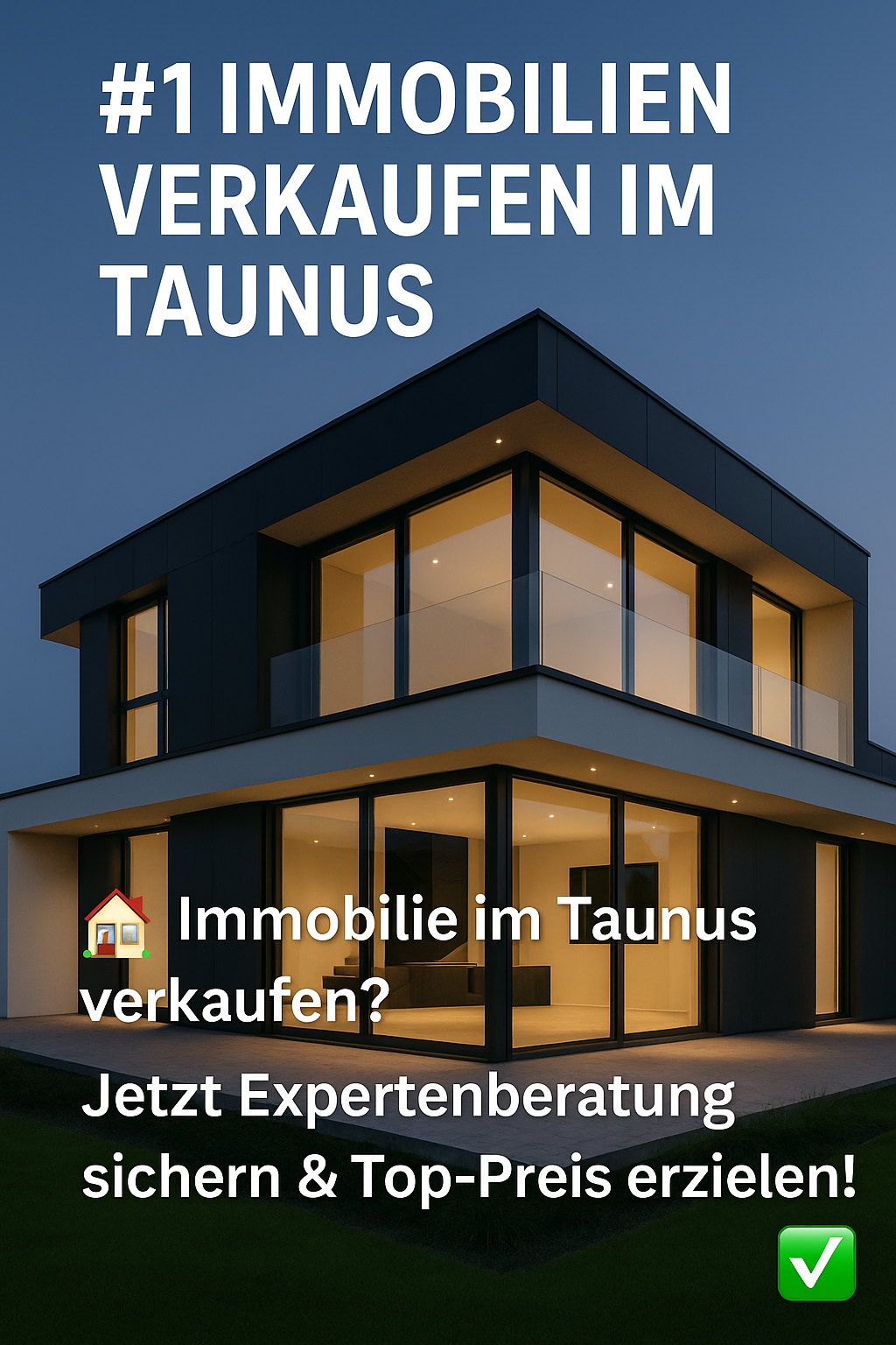 Ultramodernes Einfamilienhaus mit Glasfassade im Taunus – Immobilienverkauf mit Expertenservice